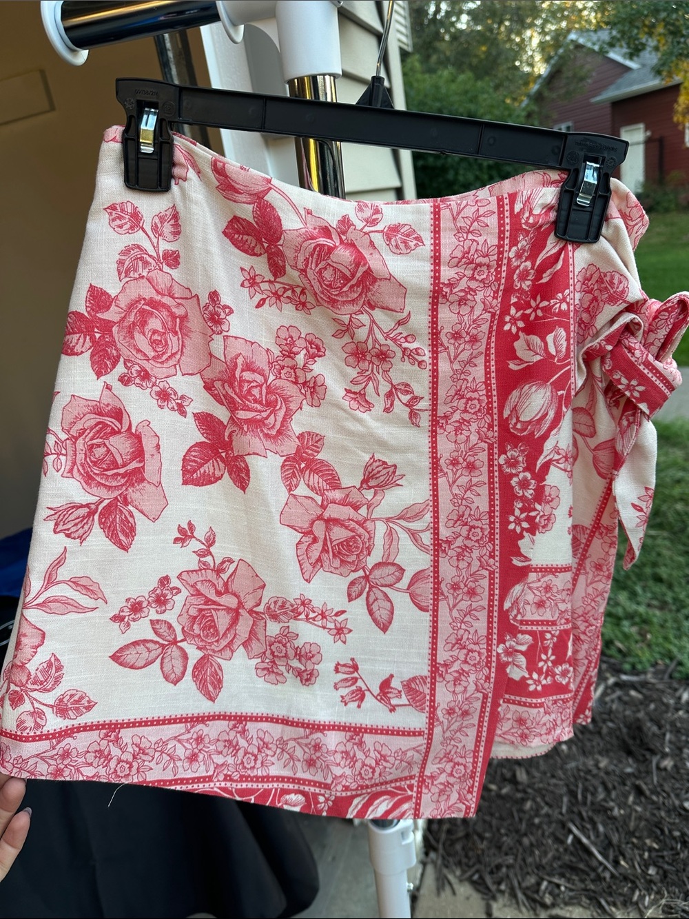 Petal & Pup Pink Floral Wrap Mini Skirt